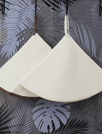 Lot de 2 essuies mains rond nid d'éponge 450gr AMBIANCE