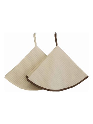 Lot de 2 essuies mains rond  nid d'éponge 450gr AMBIANCE