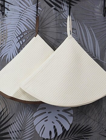 Lot de 2 essuies mains rond nid d'éponge 450gr AMBIANCE