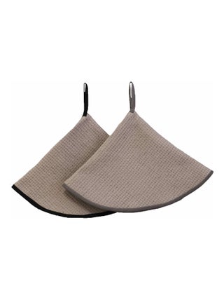 Lot de 2 essuies mains rond  nid d'éponge 450gr AMBIANCE