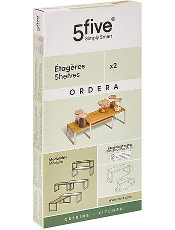 Lot de 2 étagères gigognes 1 niveau ORDERA