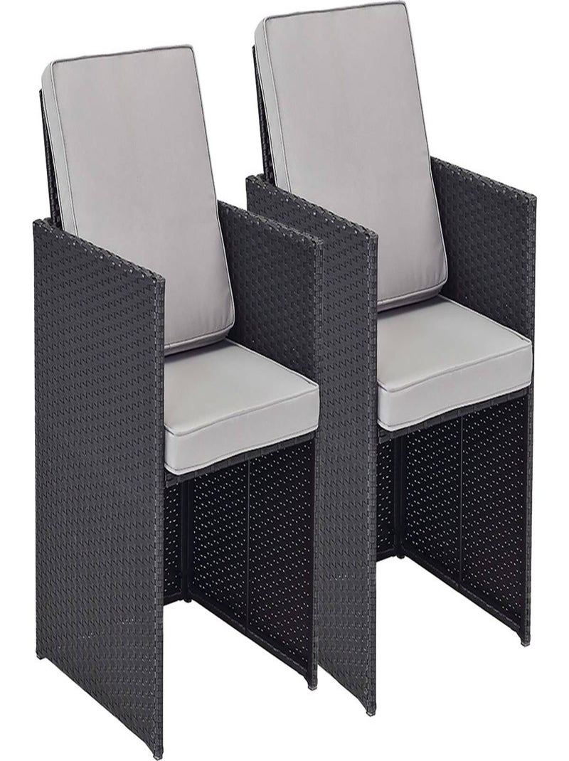 Lot de 2 fauteuils Chicago - "Atlanta" - Noir Noir - Kiabi