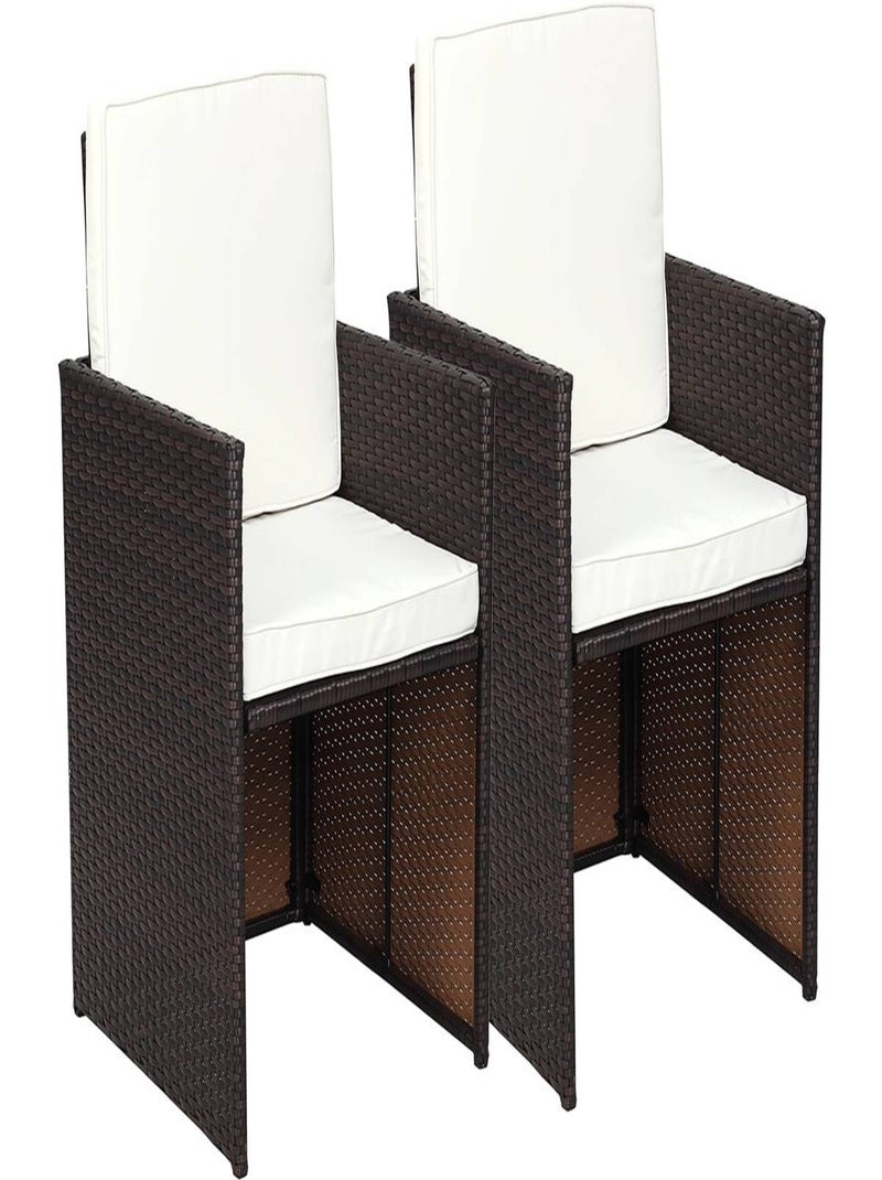 Lot de 2 fauteuils Chicago - "Buffalo" - Marron Marron - Kiabi