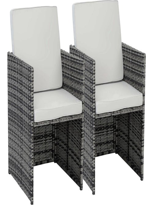 Lot de 2 fauteuils Chicago - "Florida" - Gris - Kiabi