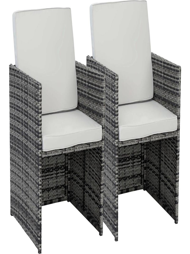 Lot de 2 fauteuils Chicago - "Florida" - Gris Gris - Kiabi