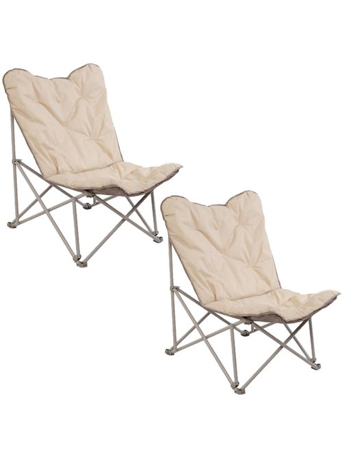 Lot de 2 fauteuils de camping pliants matelassés - Kiabi