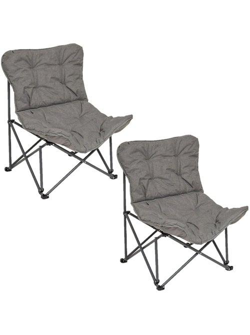 Lot de 2 fauteuils de camping pliants matelassés - Kiabi