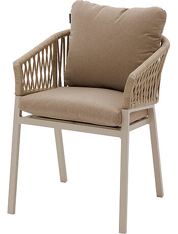 Lot de 2 fauteuils de jardin en aluminium et corde tressée ORIENGO