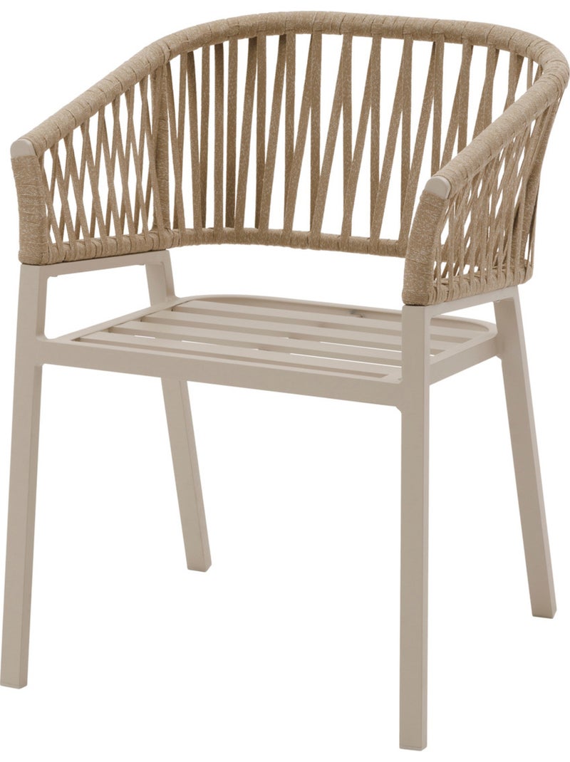 Lot de 2 fauteuils de jardin en aluminium et corde tressée ORIENGO Beige - Kiabi