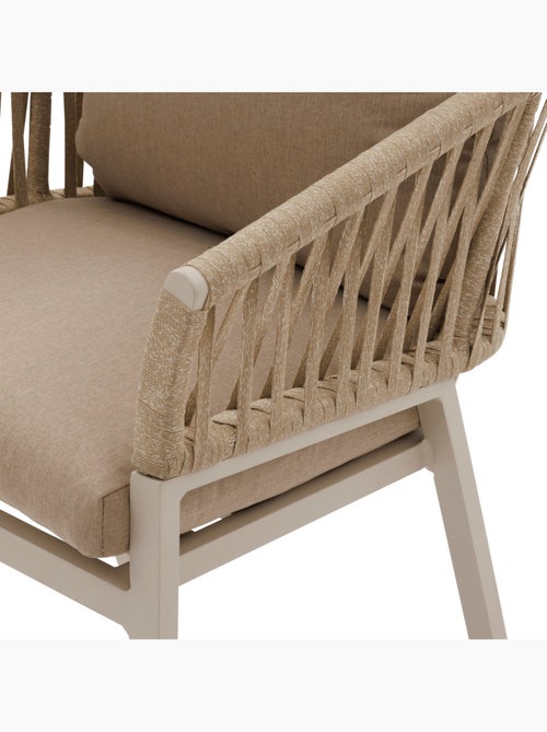 Lot de 2 fauteuils de jardin en aluminium et corde tressée ORIENGO - Kiabi