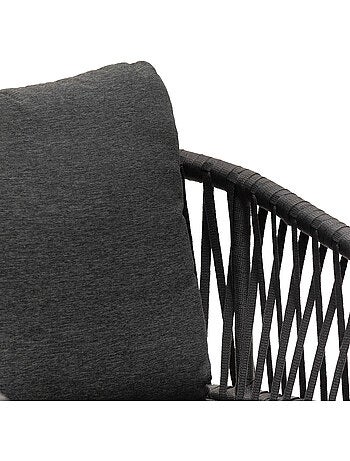 Lot de 2 fauteuils de jardin en aluminium et corde tressée ORIENGO