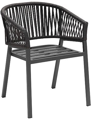 Lot de 2 fauteuils de jardin en aluminium et corde tressée ORIENGO
