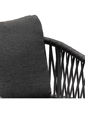 Lot de 2 fauteuils de jardin en aluminium et corde tressée ORIENGO