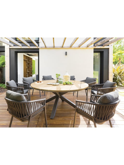 Lot de 2 fauteuils de jardin en aluminium et corde tressée ORIENGO - Kiabi