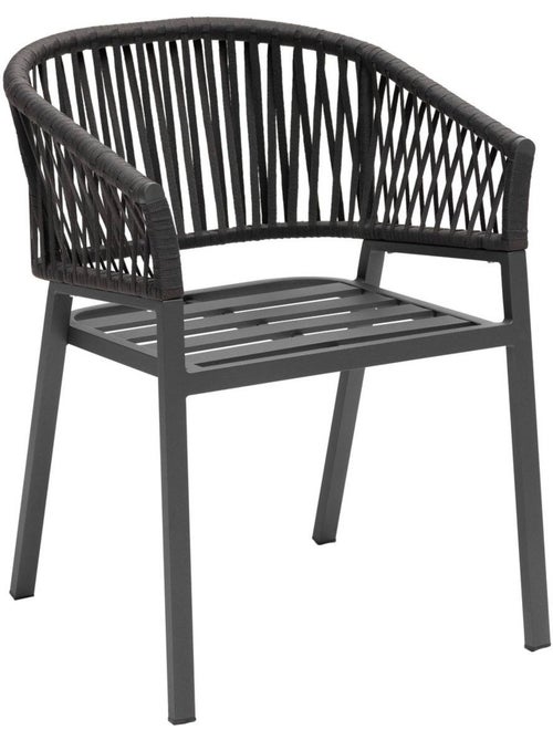 Lot de 2 fauteuils de jardin en aluminium et corde tressée ORIENGO - Kiabi