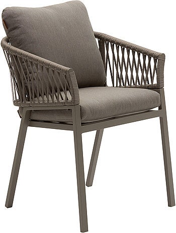 Lot de 2 fauteuils de jardin en aluminium et corde tressée ORIENGO