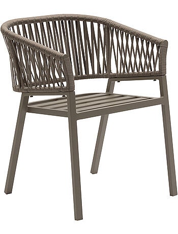 Lot de 2 fauteuils de jardin en aluminium et corde tressée ORIENGO