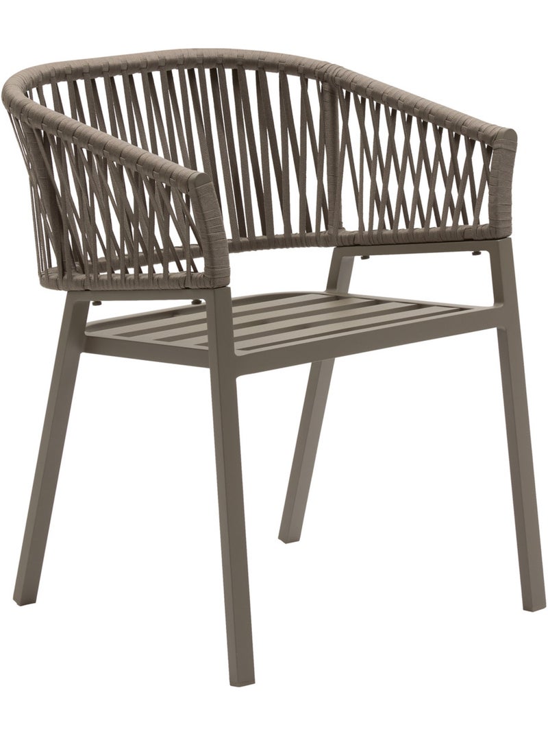 Lot de 2 fauteuils de jardin en aluminium et corde tressée ORIENGO Marron - Kiabi