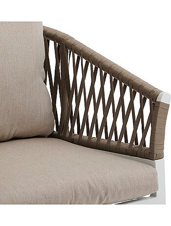 Lot de 2 fauteuils de jardin en aluminium et corde tressée ORIENGO