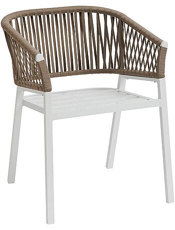 Lot de 2 fauteuils de jardin en aluminium et corde tressée ORIENGO