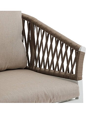 Lot de 2 fauteuils de jardin en aluminium et corde tressée ORIENGO