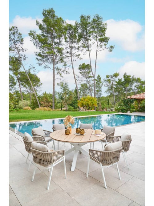 Lot de 2 fauteuils de jardin en aluminium et corde tressée ORIENGO - Kiabi
