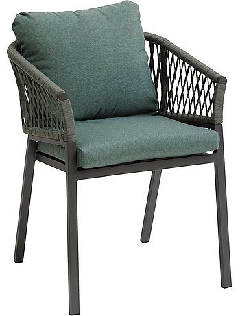 Lot de 2 fauteuils de jardin en aluminium et corde tressée ORIENGO