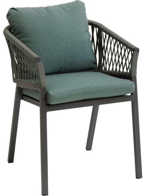 Lot de 2 fauteuils de jardin en aluminium et corde tressée ORIENGO - Kiabi