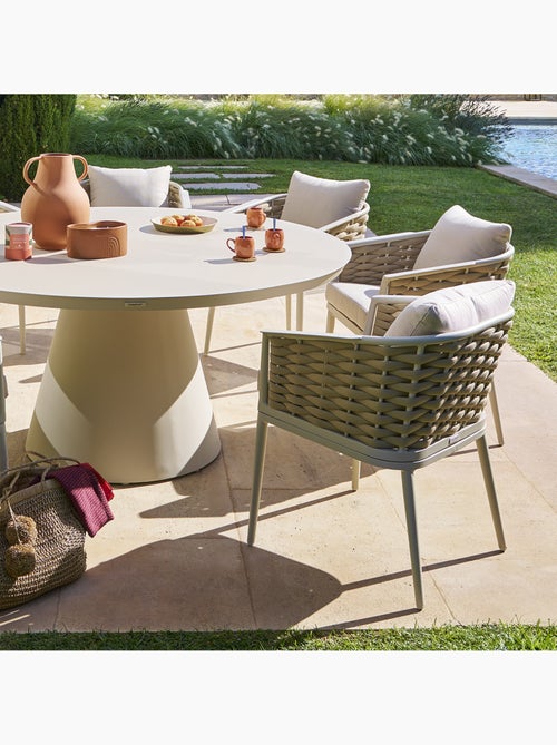 Lot de 2 fauteuils de jardin en aluminium et corde tressée YCONIA - Kiabi