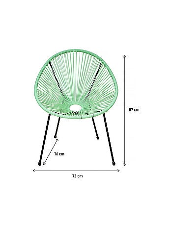 Lot de 2 fauteuils de jardin