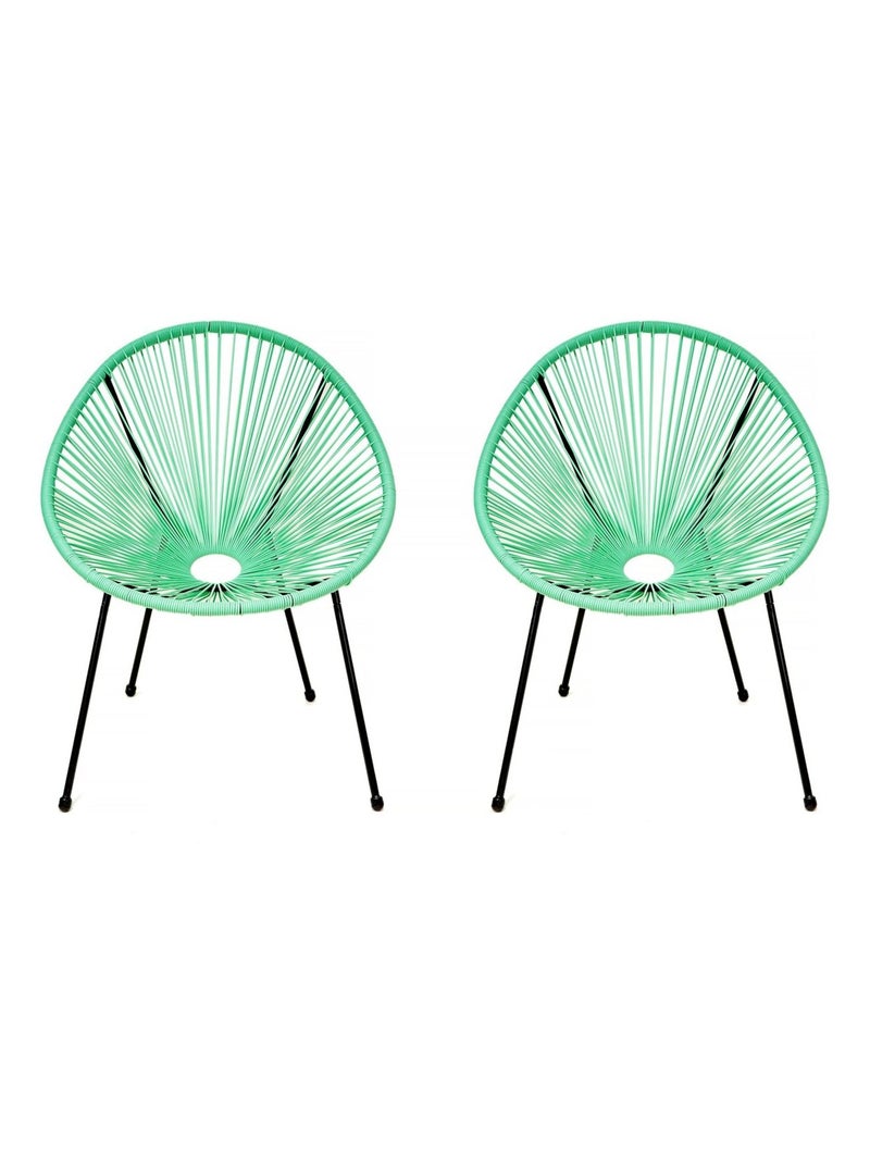 Lot de 2 fauteuils de jardin Vert - Kiabi