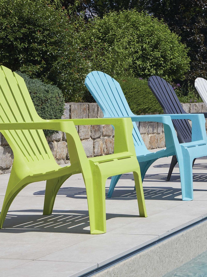 Lot de 2 fauteuils empilables gris anthracite - Kiabi