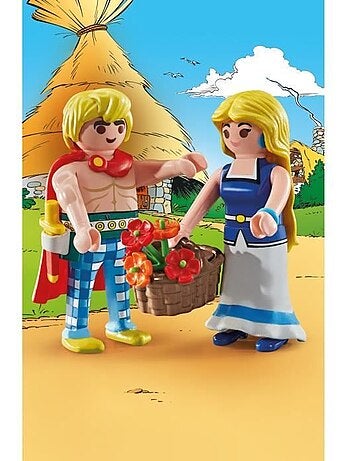 Lot de 2 figurines - Tragicomix et Falbala - PLAYMOBIL Astérix