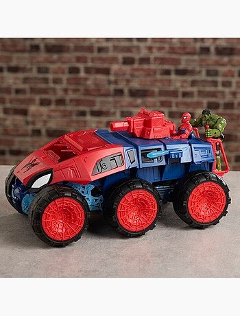 Lot de 2 figurines 11,5 cm + véhicule Super tank 2-en-1 - HASBRO, Spider-Man