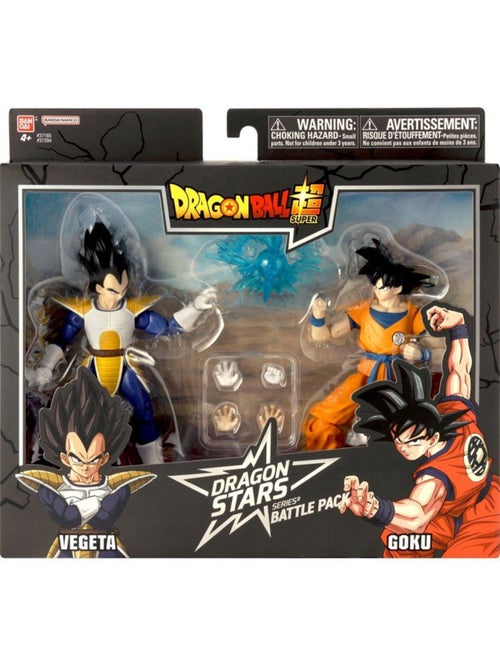 Lot de 2 figurines 17 cm articulées goku vs vegeta - dragon ball - Kiabi