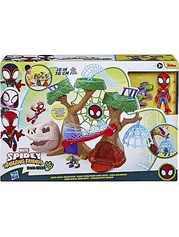 Lot de 2 figurines et coffret de jeu - Base forestière Dino-Webs - HASBRO