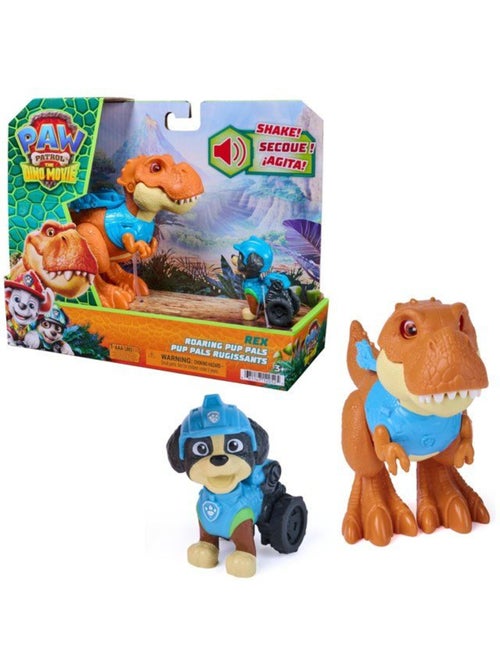 Lot de 2 figurines Rex + dino interactif rugissant - PAW PATROL - Kiabi