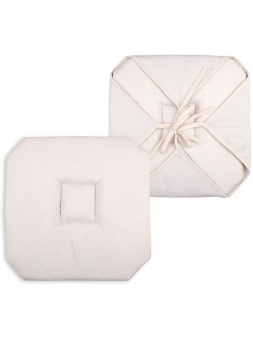 Lot de 2 galettes de chaise 4 rabats chiné - Kiabi