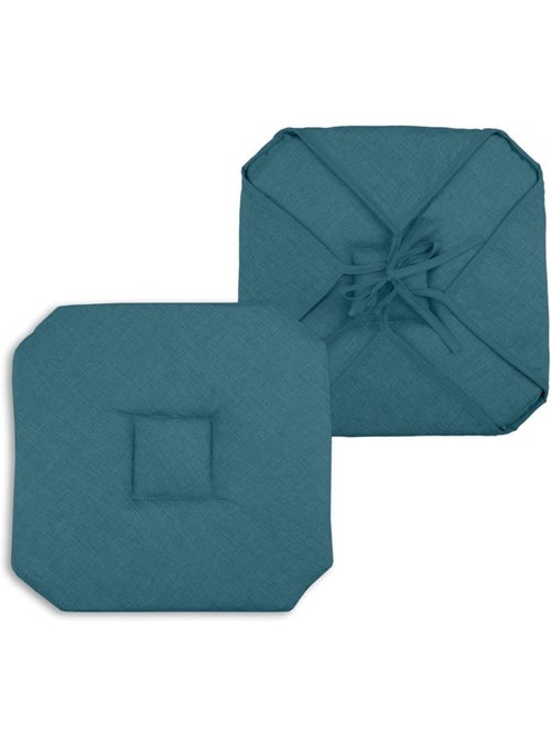 Lot de 2 galettes de chaise 4 rabats chiné - Kiabi