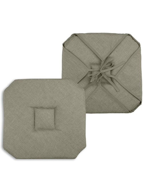 Lot de 2 galettes de chaise 4 rabats chiné - Kiabi