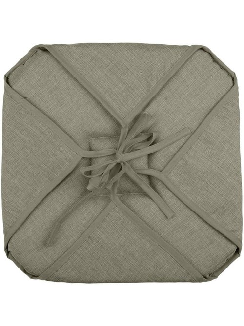 Lot de 2 galettes de chaise 4 rabats chiné - Kiabi