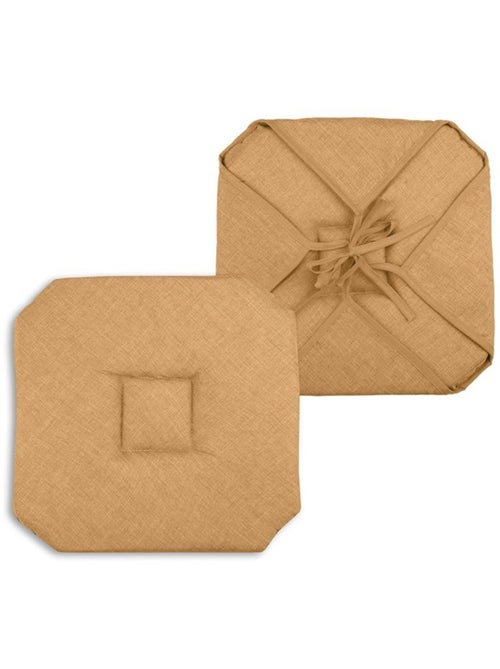 Lot de 2 galettes de chaise 4 rabats chiné - Kiabi