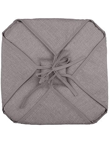 Lot de 2 galettes de chaise 4 rabats chiné