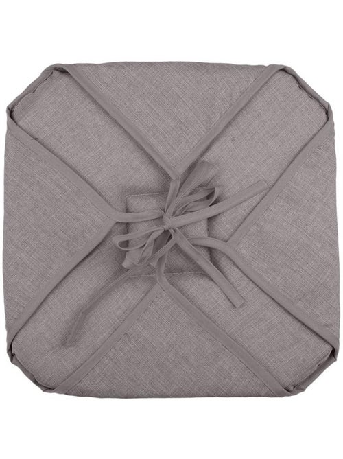 Lot de 2 galettes de chaise 4 rabats chiné - Kiabi