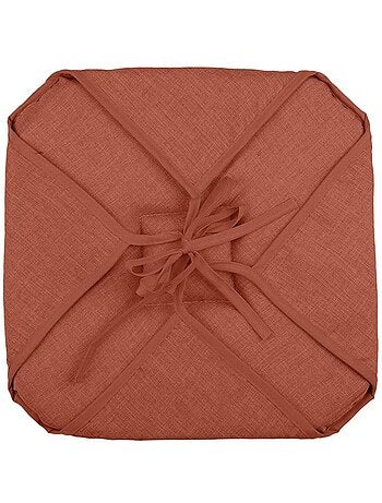 Lot de 2 galettes de chaise 4 rabats chiné