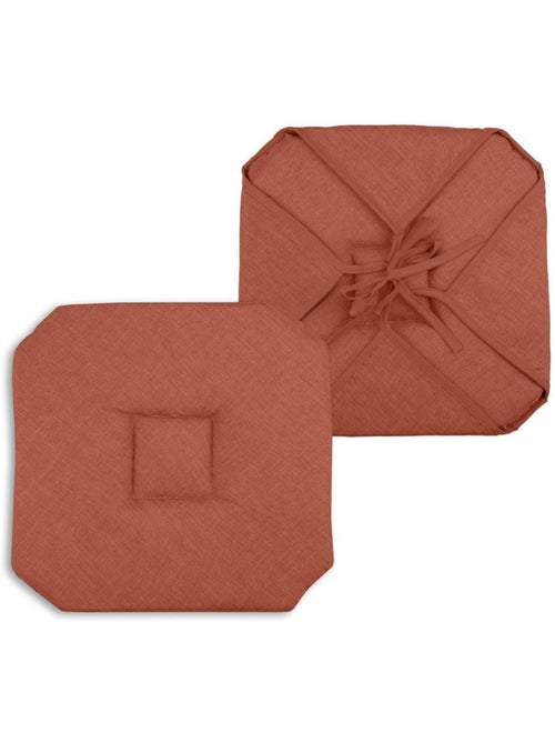 Lot de 2 galettes de chaise 4 rabats chiné - Kiabi