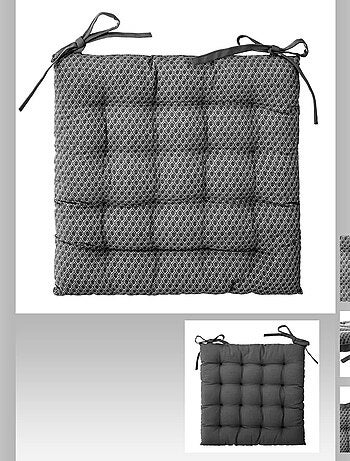 Lot de 2 galettes de chaise carrées à motifs OTTO