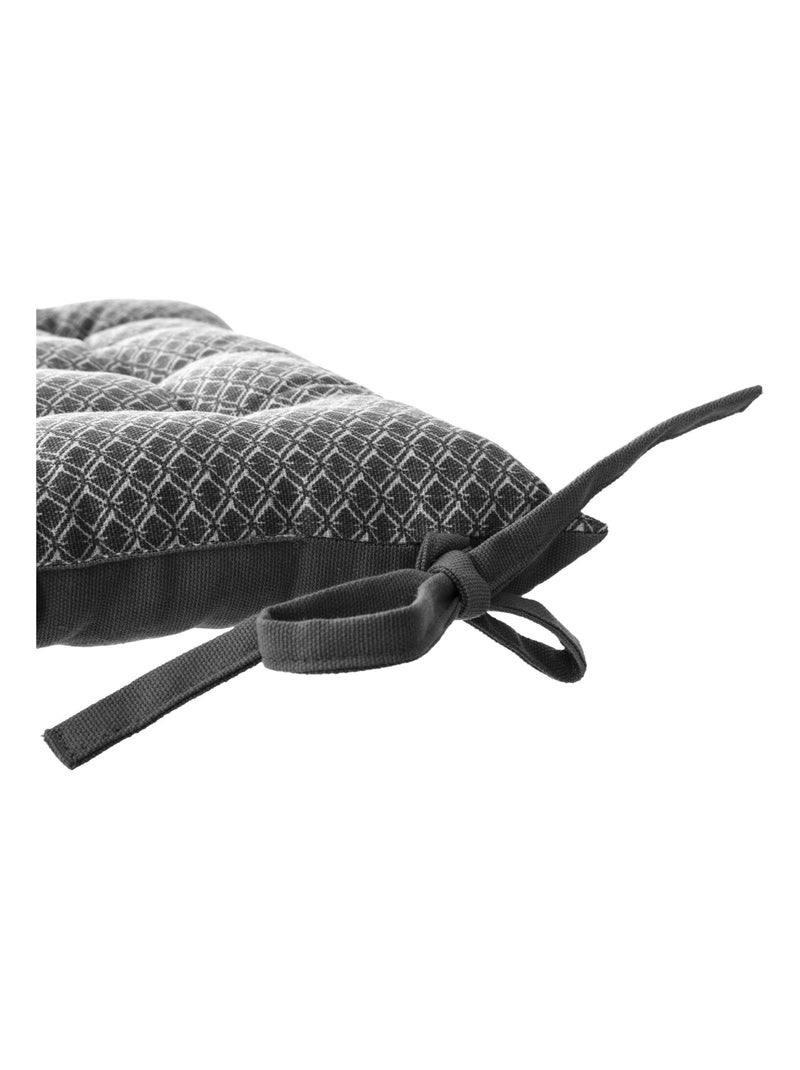 Lot de 2 galettes de chaise carrées à motifs OTTO Gris - Kiabi