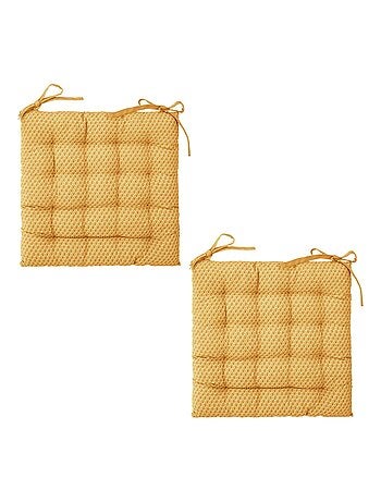 Lot de 2 galettes de chaise carrées à motifs OTTO