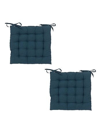 Lot de 2 galettes de chaise carrées en coton ANJALI